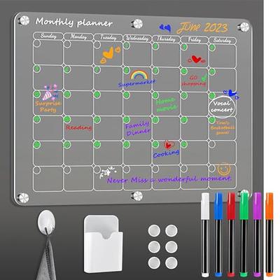  Cacolor Acrylic Magnetic Calendar Dry Erase Board for