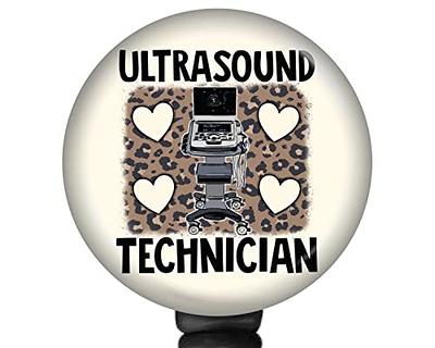 Ultrasound Badge Reel, Sonographer Retractable Badge Holder, Ultrasound  Technician Name Tag, ID Badge Clip, Tech Gift, Work Name Badge, Gift 