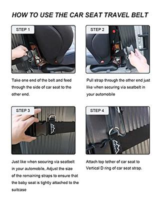 Car Seat Travel Strap |car seat Luggage Strap for Airport Easily Converts  Your Child's Car Seat and Carry-on Luggage Into an Airport Car Seat  Stroller
