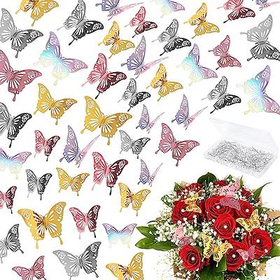 CHANZET 100pcs Diamond Pins for Flower Bouquet with 48pcs 3D Gold Silver  Bouquet Butterflies for Flower Arrangements, Flower Bouquet Accessories  Corsages Bouquet Pins Head Straight Wedding - Yahoo Shopping