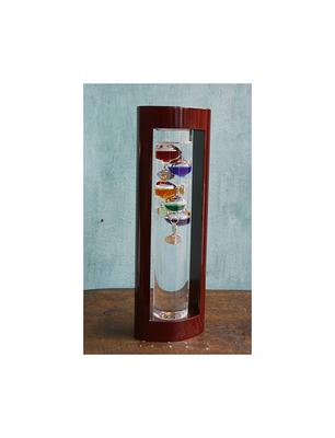 Clear Glass Tabletop Galileo Thermometer with Colorful Temperature