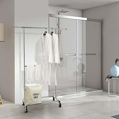 Large closet organizer Double Hanging Rod Clothes Garment Racks