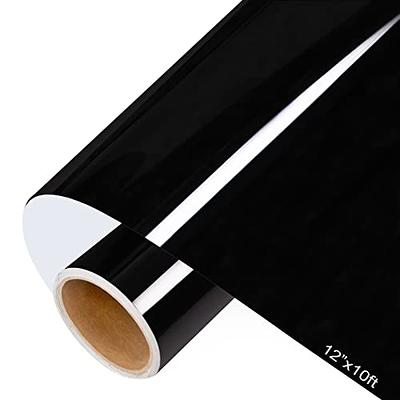 Frisco Craft Black Permanent Vinyl, Weather-Resistant Black Matte Adhesive  Vinyl - 12 x 30 FT Black Vinyl Roll for Cricut, Silhouette, Cameo Cutters