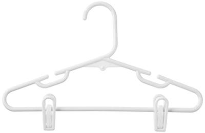 Honey-Can-Do Kids White Plastic Hangers with Clips 18-Pack HNG-09047 - The  Home Depot