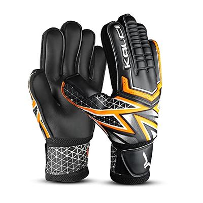 Vizari Sports Saturn Soccer Goalie Goalkeeper Gloves for Kids Youth & Boys, Football Gloves with Grip Boost Padded Palm and Fingersave Flat Cut