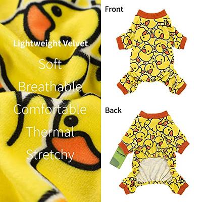 Fitwarm Funny Duck Dog Pajamas, Dog Winter Clothes for Small Dogs