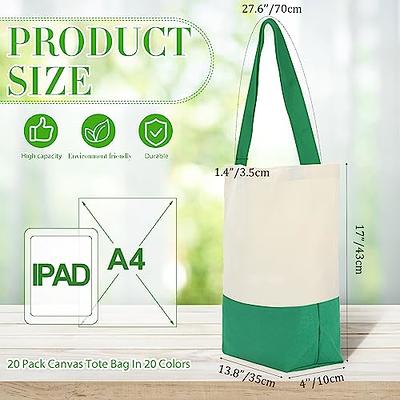 Sweetude 10 Pieces Canvas Tote Bag Large Heavy Duty Blank Canvas Bags with  Handles Canvas Totes Bulk for Shopping Beach Crafts DIY Gifts Travel Work  School, 15.75 x 11.81 x 3.94 Inches, 10 Colors - Yahoo Shopping