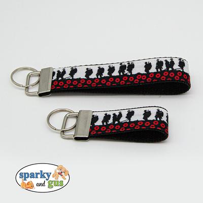 Camo Keychain With Tassel  Key Fob Regular Or Mini Matching Charm