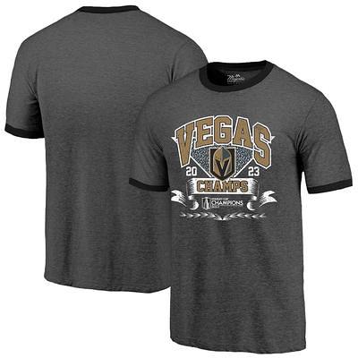 Men's Fanatics Branded Heather Charcoal Vegas Golden Knights 2023 Stanley Cup Champions Schedule T-Shirt