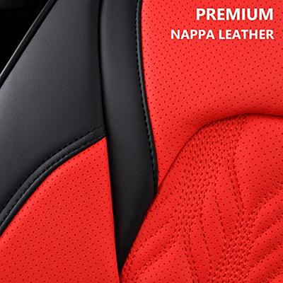 Coverado Car Seat Cover Full Set, Luxury Leather Seat Covers for Front and  Rear, Waterproof Seat