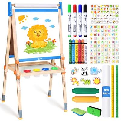 Joyooss Art Easel for Kids, Double-Sided Magnetic Children's Easel with  Whiteboard & Chalkboard, Deluxe Standing Wooden Easel for Toddler with  Paper Roll & Painting Accessories - Yahoo Shopping