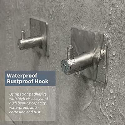 4Pcs Golden Wall Hooks Stainless Steel Waterproof Shower Hooks, Wall  Mounted Towel Hooks for Bathroom