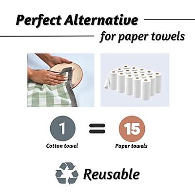 Folkulture Kitchen Towels with Hanging Loop, Set of 3, 100% Cotton Dish  Towels for Drying Dishes, 25 x 15 Tea Towels or Decorative Kitchen Hand