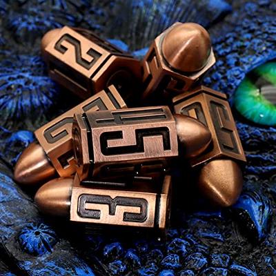 D6 Metal Dice Set, HNCCESG 6 Sided Dice 6 Pieces Solid Metal Game Dice for  DND Dungeons and Dragons Role Playing Game RPG Pathfinder Shadowrun