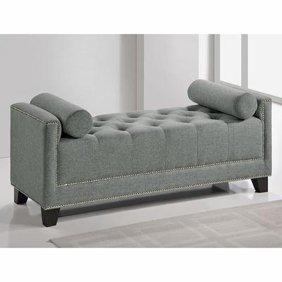 Baxton Studio Larisa Upholstered Wood Bench Yahoo Shopping