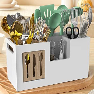 RedCall Utensil Holder,Wood Cooking Utensil Organizer,Large Farmhouse Utensil  Holder for Counter top,Rustic Spoon Spatula Holder Kitchen Tools Storage  Caddy Decor (4 Compartments) - Yahoo Shopping