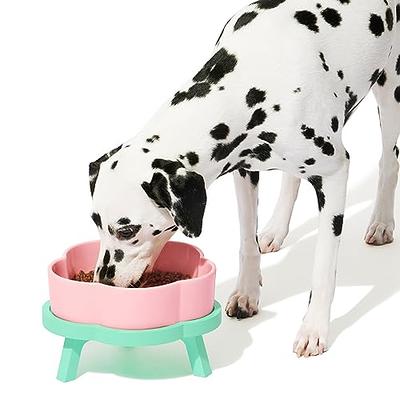 PawHut Large Elevated Dog Bowls with Storage Drawer Containing 11L  Capacity, Raised Dog Bowl Stand Pet Food Bowl Dog Feeding Station, White