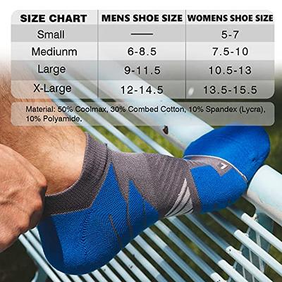 Hylaea No Show Athletic Socks Men, Running Socks No Blisters, Moisture  Wicking, with Coolmax Cushion Padded, ideal for Runner, Sports, Gym, Golf,  Low Cut, Gray Blue Red Large 3 Pairs - Yahoo Shopping