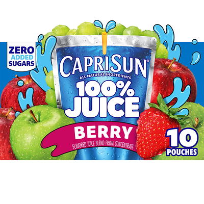 Capri Sun 100% Juice Fruit Punch, Berry & Apple Juice Box Pouches Variety  Pack (6 fl. oz. pouches, 40 pk.) - Sam's Club