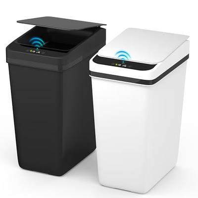 Smart Trash Bin Small Office Garbage Cans With Automatic Lid - Temu