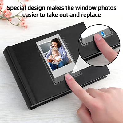 Photo Album with Writing Space for Fujifilm Instax Mini Camera, Leather  Cover, 64 Pockets Instax Photo Album Polaroid Photo Albums Book for  Fujifilm