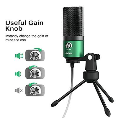 FIFINE White Gaming Mic and RGB External Speaker, USB Microphone, PC  Recording Desktop Mic with Mute Button RGB, Streaming Podcasting  Microphone