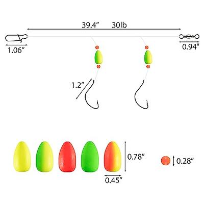 Alwonder 5PCS Pompano Rigs Surf Fishing Rigs with Snell Floats