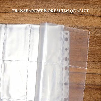 540 Pockets Binder Card Sleeves Double-sided 9 Pocket Trading Card Pages  for 3 Ring Binder, Clear Plastic Pages Sleeves for Sport, 30 Pack 