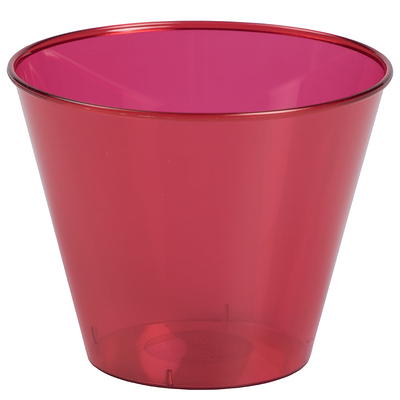 Hefty Easy Grip Disposable Plastic Party Cups, 9 oz, Red, 50/Pack