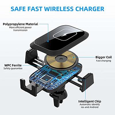 Automatic Clamping Car Wireless Charger 10W Quick Charge for iPhone 14 13  12 11 Pro Max XS XR X 8 Infrared Sensor Phone Holder