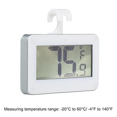 MECCANIXITY Mini Digital Thermometer LCD Display Celsius Gauge Temperature  Meter with Probe for Aquarium Terrarium Refrigerator White