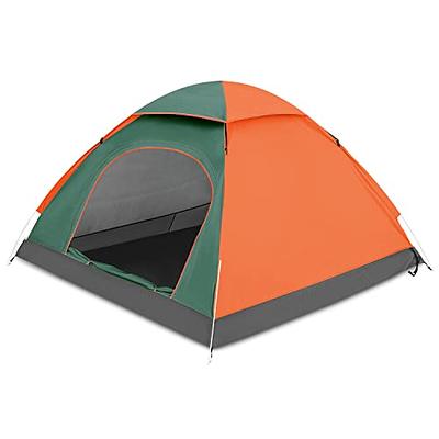 Angeles Home 2-Person PVC Outdoor Camping Tent with External Cover-Green, Large Roller Carrying Bag