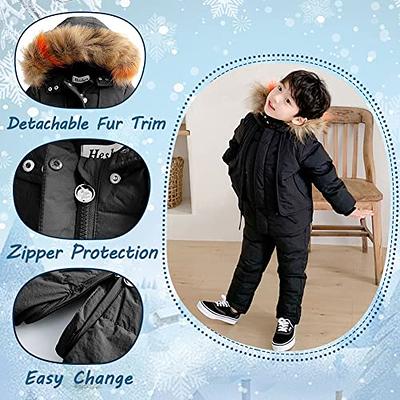 Children'S Snowsuit 2-Piece Girls Boys Down Jacket With Artificial