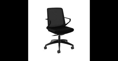 Union & Scale™ Essentials Ergonomic Fabric Swivel Task Chair, Black  (UN56947)