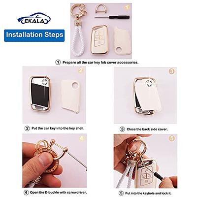  Gematay for VW Volkswagen Key Fob Cover with Keychain