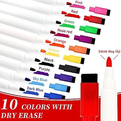 NICEYST Dry Erase Markers 4Pcs Color Erasable Whiteboard Marker Pen with White  Board Eraser Wiper Set for Home School Office Learning Working - Yahoo  Shopping