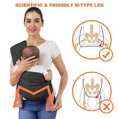 Baby Carrier Newborn Sling, Infants Soft Carriers For Toddlers Sling Wrap  Front And Back, Ergonomic Design 4 In 1 Multi-functional Breathable  Adjustab