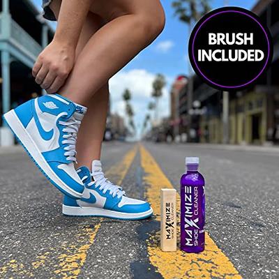 Maximize Shoe Cleaner Sneakers Kit - 8 oz Suede Cleaner for White Shoes,  Leather, Nubuck - Shoe Cleaning Kit with Premium Brush - Instant Shoe Care  Kit, Purple : : Clothing, Shoes & Accessories