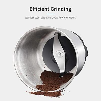 Electric Coffee Grinder and Spice Grinder with 2 Stainless Steel Blades  Removable Bowls