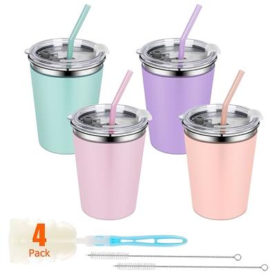 Rommeka Kids Cups Spill Proof, 4 Pack 12oz Stainless Steel Toddler