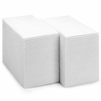 Comfy Package [100 Pack] Linen-Feel Guest Towels - Disposable Cloth Dinner Napkins, Bathroom Paper Hand Towels, Wedding Napkins