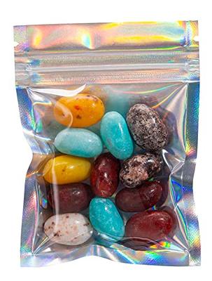 Prestee 100 Pieces Mylar Bags 4x6, Food Storage, Coffee Storage, Candy Bags, Resealable Bags for Small Business & Packaging, Holographic Bags, Pouch