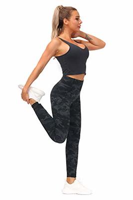 THE GYM PEOPLE Tummy Control Workout Leggings with Pockets High Waist  Athletic Yoga Pants for Women Running, Fitness (BlackGrey Camo, Medium) -  Yahoo Shopping