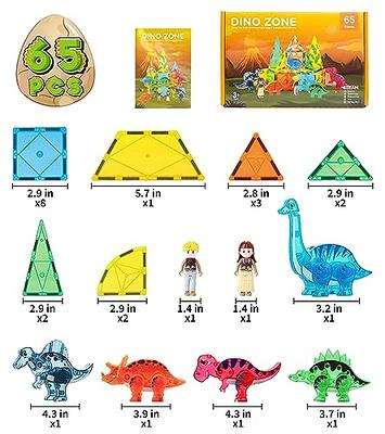  Magnetic Tiles Dinosaurs Magnet Building Blocks Toys for Kids  Ages 3-5 4-8 8-12 Creative Animals Educational Stack Connecting Tile  Construction for Boys Girls Toddlers 1-3 Year Old to STEM Learning : Toys &  Games