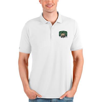 Men's Antigua White Carolina Panthers 19th Hole Polo