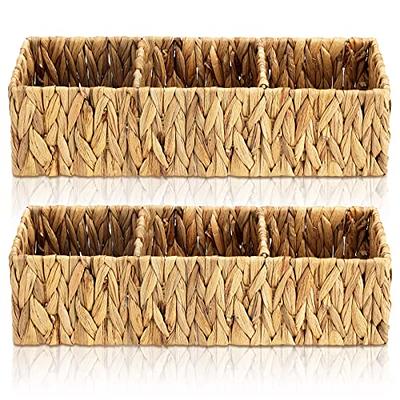 Labcosi Bathroom Baskets for Organizing, Toilet Paper Basket Organizer,  Handwoven Seagrass Wicker Storage Baskets with Faux Leather Handles for  Shelves, Large, Set of 2 - Yahoo Shopping