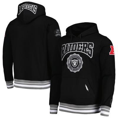 Las Vegas Raiders NFL Pro Line by Fanatics Branded Reversible Fleece Full-Snap Jacket with Faux Leather Sleeves - Black/White