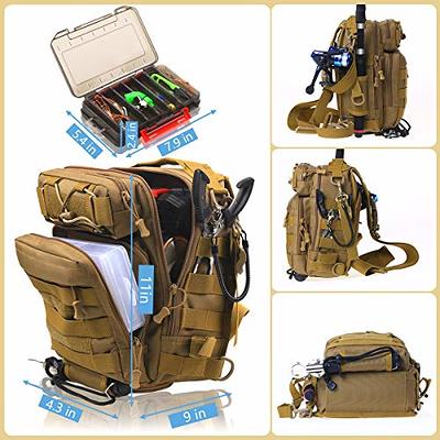  DEILAI Fishing Backpack Tackle Bag with Rod Holder