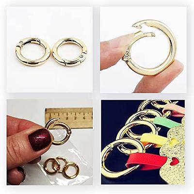 2 Pcs O Ring for Purse Strap,1 inch Spring Rings for Handbag & Keys,Gold