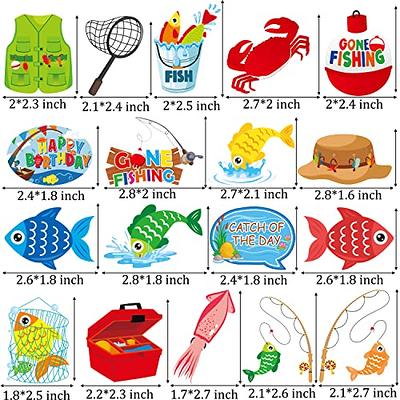 Fisherman Fishing Pole Cupcake Picks - 25 Pcs